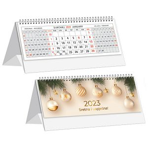 Kalendar stolni mali sa spiralom sivi