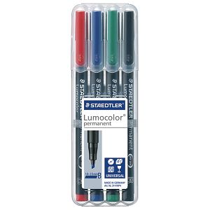 Marker permanentni 1-2,5mm pk4 reciklirani Lumocolor Staedtler 314 WP4 