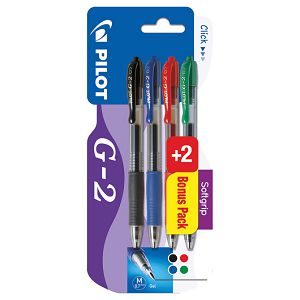 Roler gel grip 0,7mm G2 pk2+2gratis Pilot BL-G2-7 sortirano blister!!