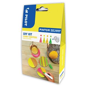 Set 4 markera i pluto podmetači za čaše DIY KIT Pintor Pilot blister!!