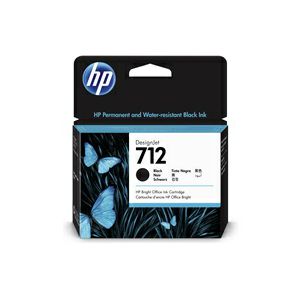 Tinta HP 3ED71A 712 black Design jet T630/T650/T230/T250/T650 80ml