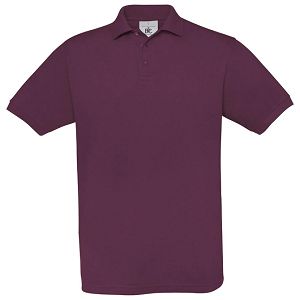 Majica kratki rukavi B&C Safran Polo 180g bordo XL!!