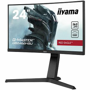 Monitor 23.6 Iiyama Red Eagle GB2466HSU-B1 VA, 1920х1080, 165hz, Curved, 250cd, 1100:1, HDMI*2, DP, USBHub, 2x2W