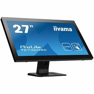 IIYAMA Monitor Prolite, 27" PCAP 10P Touch Screen, 1920x1080, VA-panel, Flat Bezel Free Glass Front, VGA, HDMI, DisplayPort, 255cd/m² (with touch), USB 3.0-Hub (4xOut), 3000:1 Static Contrast, 5ms