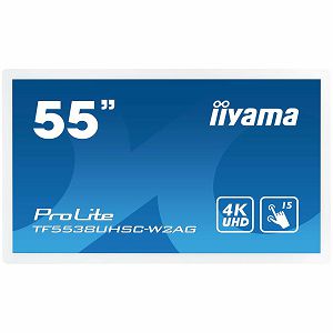 IIyama TF5538UHSC-W2AG 55" White PCAP, 3840x2160,1A1DP1H1D, Face-up